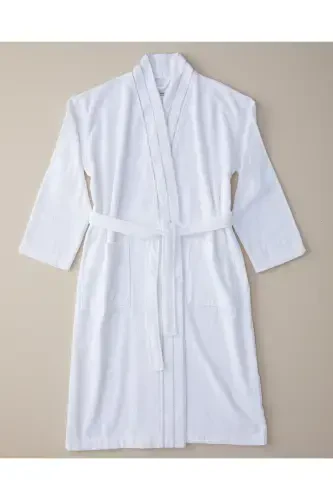 Soft Cotton Bathrobe White - 1