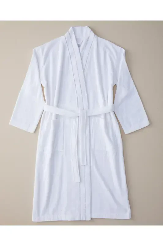 Soft Cotton Bathrobe White - ENGLISH HOME