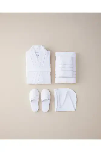 Soft Cotton Bathrobe White - ENGLISH HOME (1)