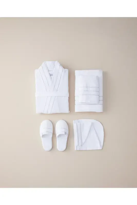 Soft Cotton Bathrobe White - 2