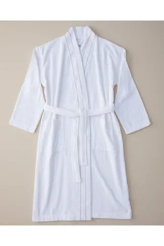 Soft Cotton Bathrobe White - 1