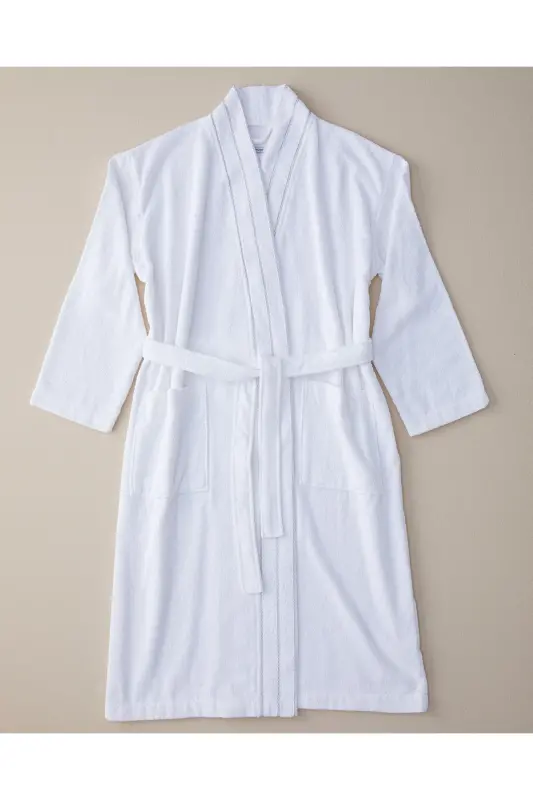 Soft Cotton Bathrobe White - 1