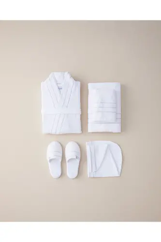 Soft Cotton Bathrobe White - 2