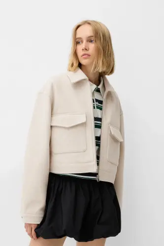 Soft crop jacket - BERSHKA (1)