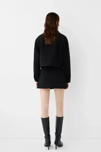 Soft crop jacket-Black - 3