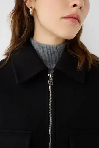 Soft crop jacket-Black - 6