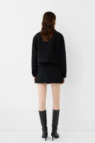 Soft crop jacket-Black - 3