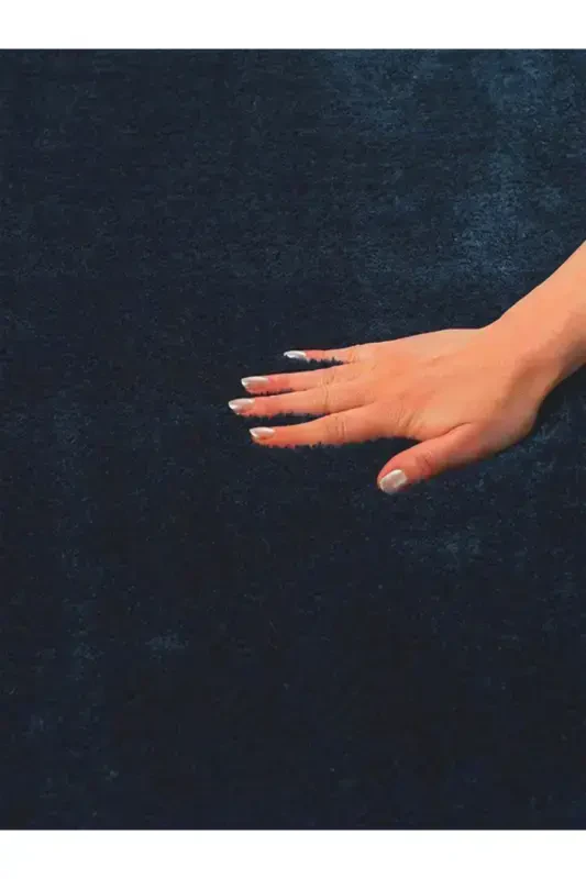 Soft Home Puffy Peluş Gilam Yoʻlak-toʻq koʻk - 4