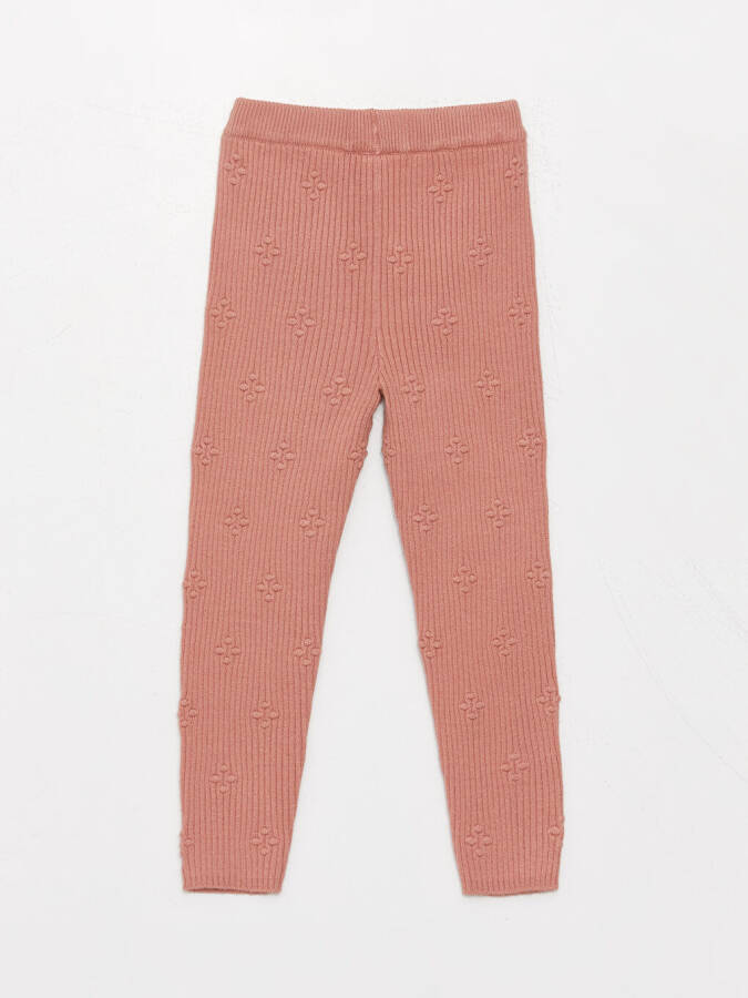 Soft Knit Leggings with Elastic Waistband for Baby Girls - 2