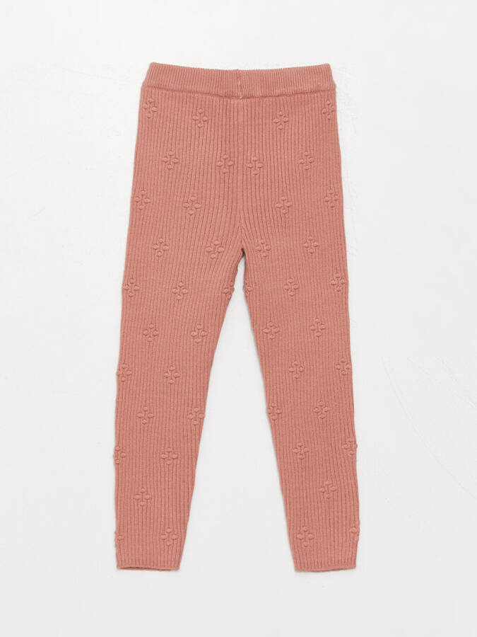 Soft Knit Leggings with Elastic Waistband for Baby Girls - 10