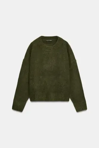 SOFT KNIT SWEATER-Green - 4