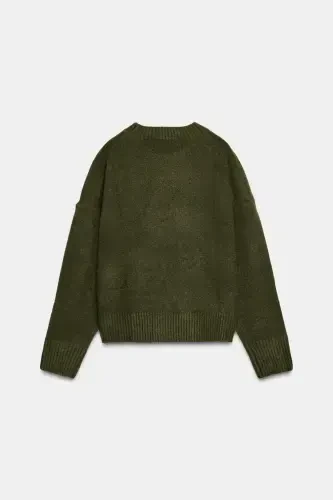 SOFT KNIT SWEATER-Green - 5