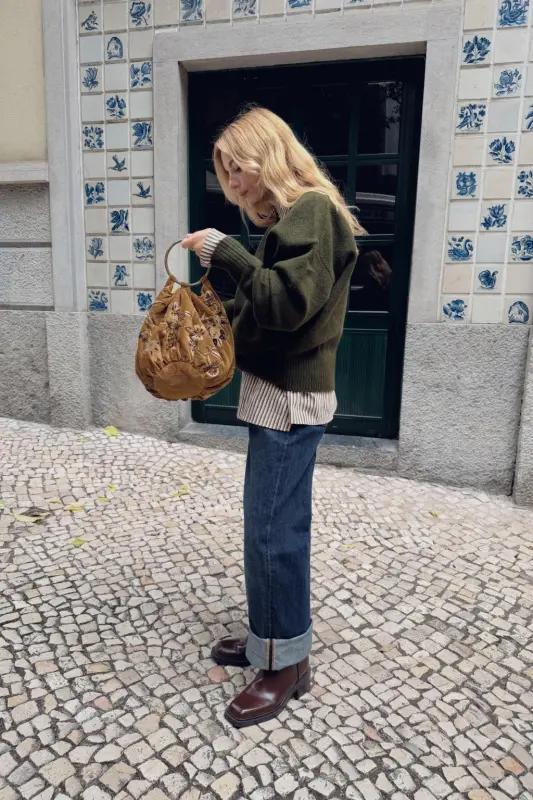 SOFT KNIT SWEATER-Green - 1