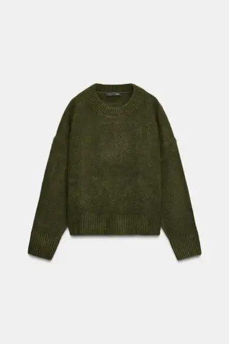 SOFT KNIT SWEATER-Green - 3