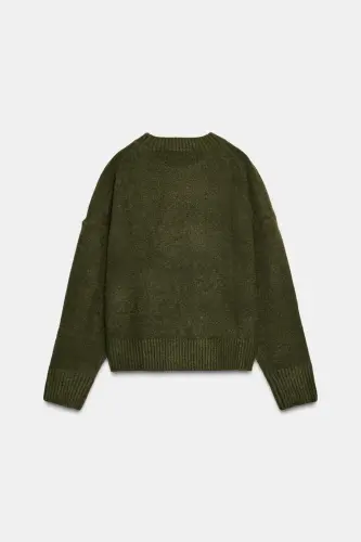 SOFT KNIT SWEATER-Green - 4