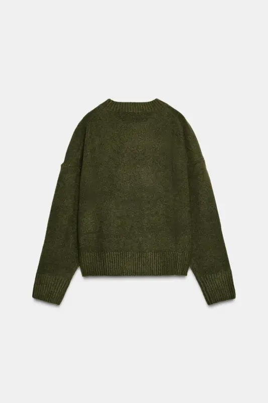 SOFT KNIT SWEATER-Green - 4