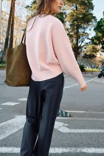 SOFT KNIT SWEATER-Light pink - 4