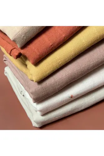 Soft Organic 100% Cotton Single Layer Muslin Swaddle Blanket Baby Blanket Beige Color 110x110 Cm-salmon - 3