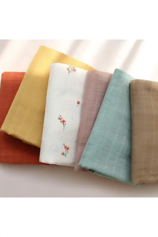 Soft Organic Cotton Single Layer Muslin Swaddle Blanket Baby Blanket Yellow Color 110x110 Cm-yellow - 4