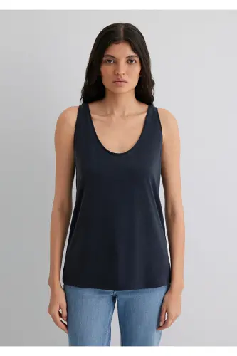 Soft-Premium Black (TENCEL™) Modal Blended Tank Top Slim Fit 1613216-900 - Black-900 - 4