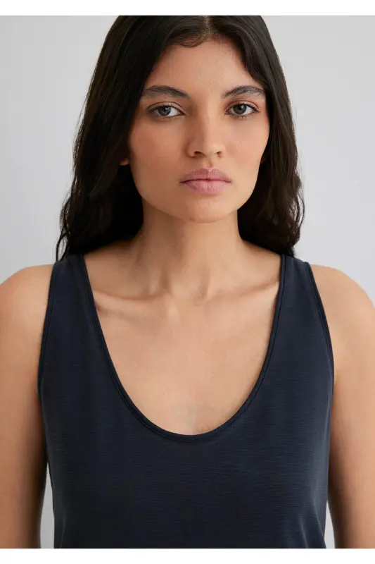 Soft-Premium Siyah (TENCEL™) Modal Karışımlı Atlet Slim Fit / Dar Kesim 1613216-900 - Siyah-900 - 6