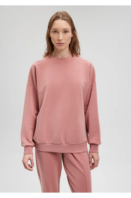 Soft-Premium (TENCEL™) Modal Karışımlı Pembe Sweatshirt 168837-71072 - Pembe-71072 - 3