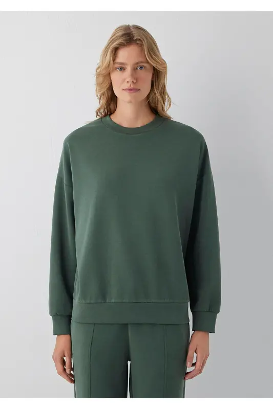 Soft-Premium (TENCEL™) Modal Karışımlı Yeşil Sweatshirt 168837-80684 - Yeşil - 3