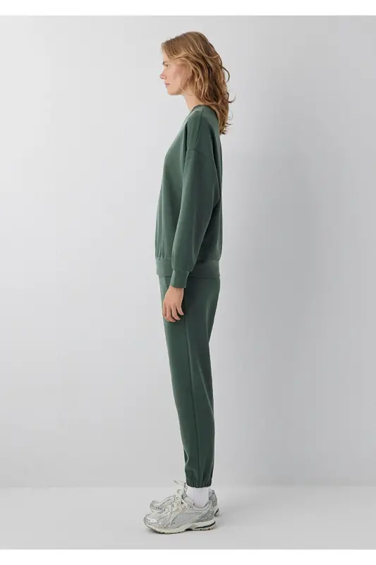 Soft-Premium (TENCEL™) Modal Karışımlı Yeşil Sweatshirt 168837-80684 - Yeşil - 4