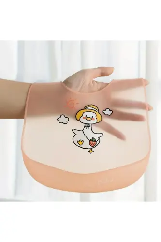 Soft Silicon Ultra Light Baby Bib - Duck - 1