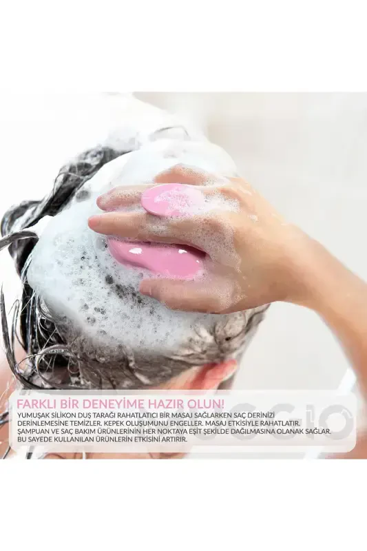 Soft Silicone Hair Care Massage Comb Shower Scalp Massage Brush - 2