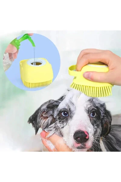 Soft Silicone Material Flexible Gel Chamber Massage Function. Effective Bath Shower Scrubber Yellow - 3