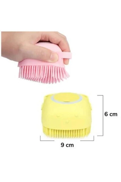 Soft Silicone Material Flexible Gel Chamber Massage Function. Effective Bath Shower Scrubber Yellow - 6