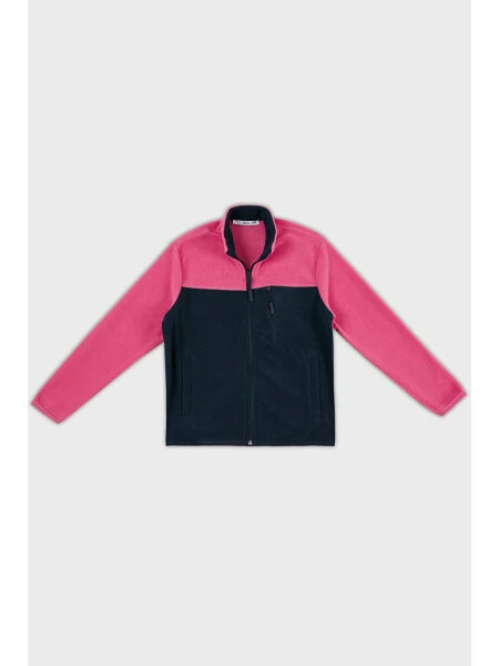 Soft Texture Zippered Color Block Stand Collar Pocket Fleece 5905001 - LC WAIKIKI