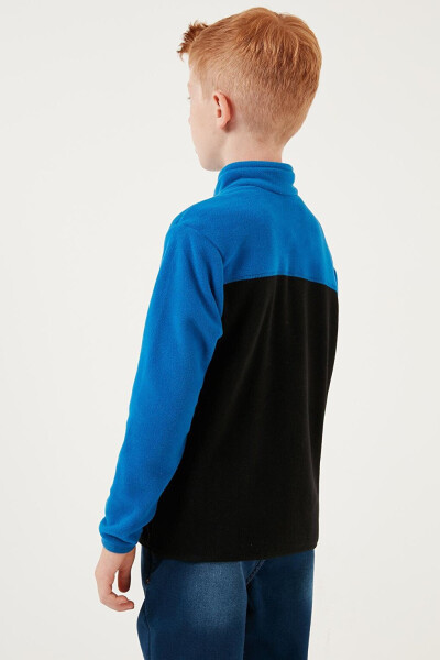 Soft-Textured Half-Zip Color Block Stand Collar Fleece 5905004 - 20