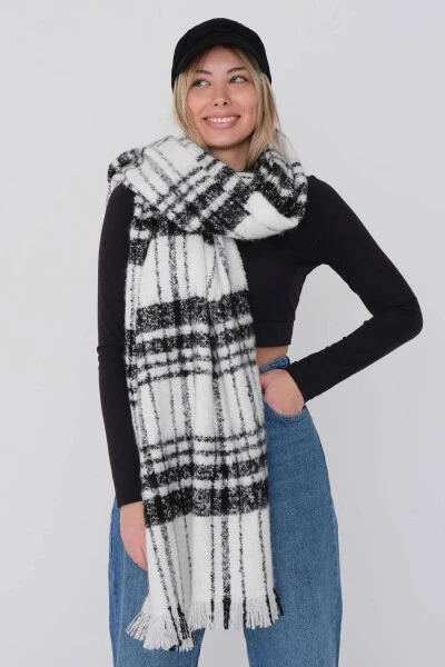 Soft Textured Patterned Shawl Shawl2022-d1 - ADDAX