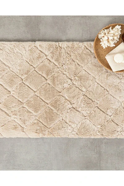 Soft Touch Rabbit Plush Bath Mat Beige - ENGLISH HOME