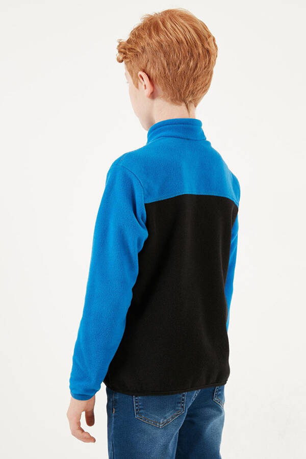 Soft Touch Zippered Color Block Stand Collar Pocket Fleece 5905001 - 20