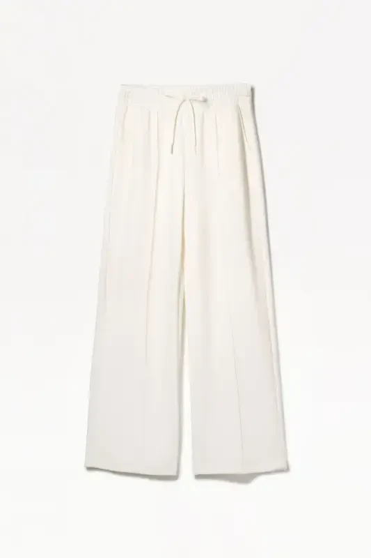 Soft wide leg pants-Cream - 2
