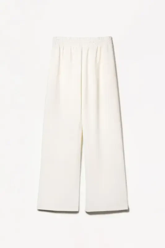 Soft wide leg pants-Cream - 7