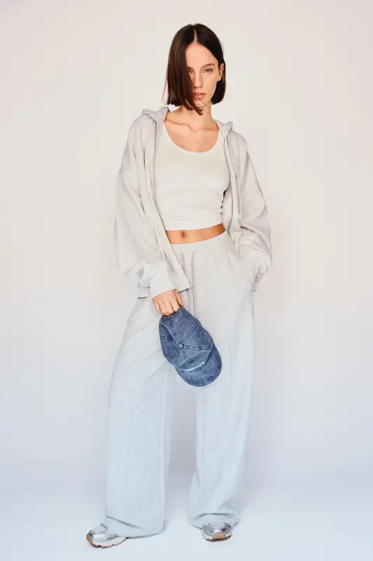 Soft wide leg pants - Grey - 3