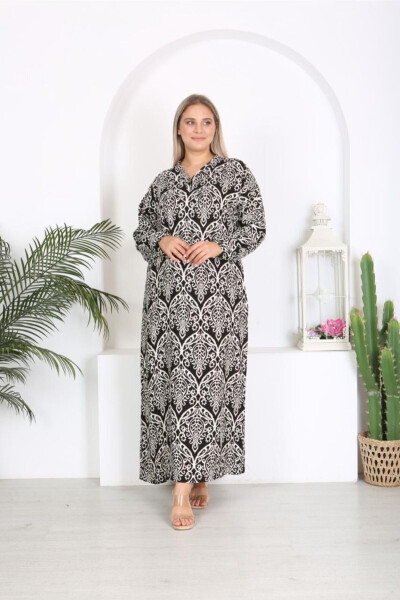 Soft woven viscose cotton blend relaxed fit Dress - 1