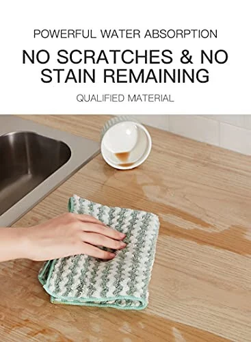 Soft&Colorful Microfiber Cleaning Cloth Suitable for All Environments. 11.8X15.7 inches. 6Pcs-Pack, colorful (TW304006) - 5