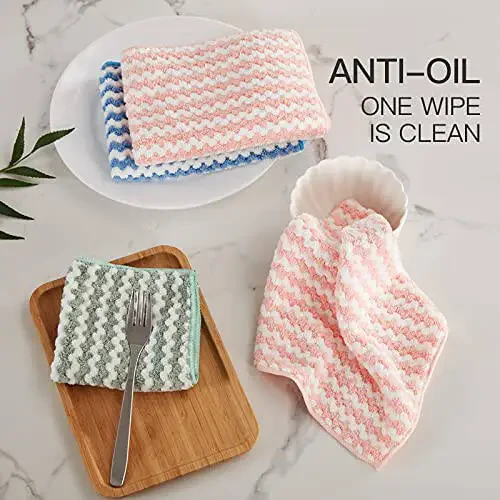 Soft&Colorful Microfiber Cleaning Cloth Suitable for All Environments. 11.8X15.7 inches. 6Pcs-Pack, colorful (TW304006) - 7