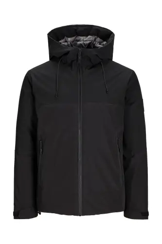 Softshell Jacket Sovuq o'tkazmaydigan Qora Erkaklar Kurtkasi - Qora Blanco - 10