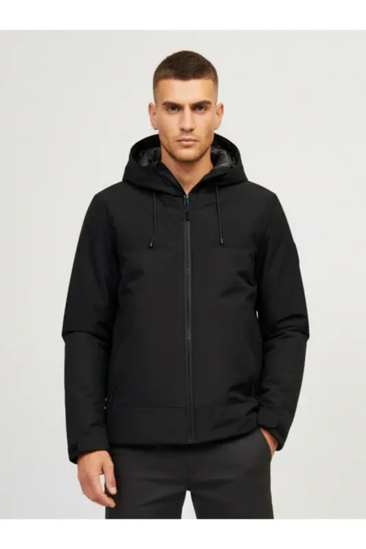 Softshell Jacket Sovuq o'tkazmaydigan Qora Erkaklar Kurtkasi - Qora Blanco - 8