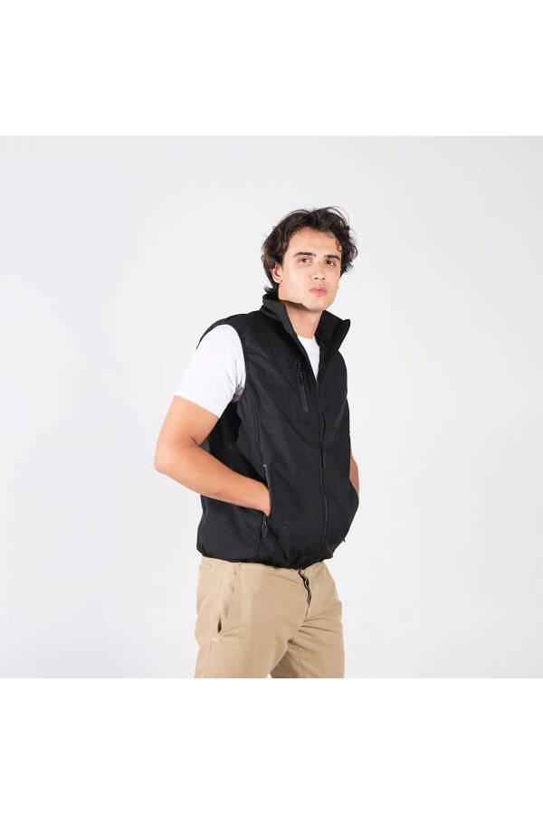 Softshell vest with 3 pockets, zipper closure, suitable for printing and embroidery. - 2