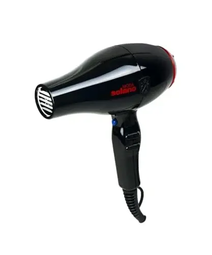 Solano Moda Fast Drying 2-Speed Ionic Hair Dryer -1750 Watt + Internal | Ionic far-infrared, reduces frizz, adds shine, cuts drying time, super solano hair dryer, italian-made - 1