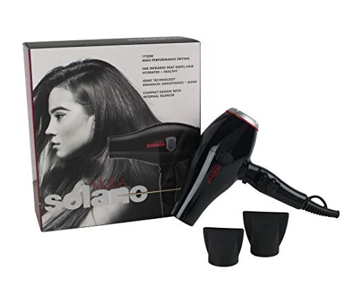 Solano Moda Fast Drying 2-Speed Ionic Hair Dryer | 1750 Watt + Internal Silencer + Far Infrared Heat| Smoothing Without Sacrificing Body or Bounce | Italian-Made - 8