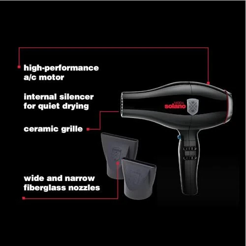 Solano Moda Quritgich 1750 Vt Yuqori Ishlash Quruqlash MET Sertifikatlangan - 4