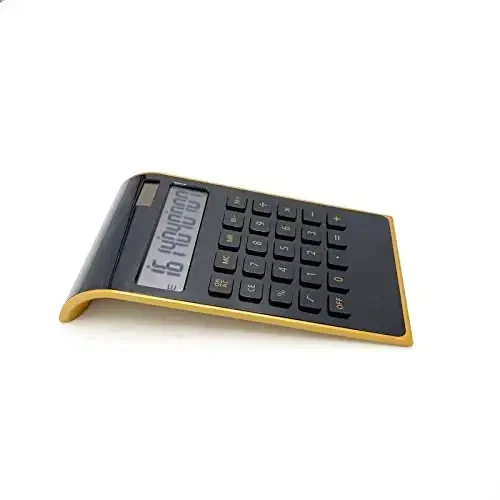Solar Gold Standard Function Desktop LCD 10-Digit Calculator for Office, Home (Black) - 4